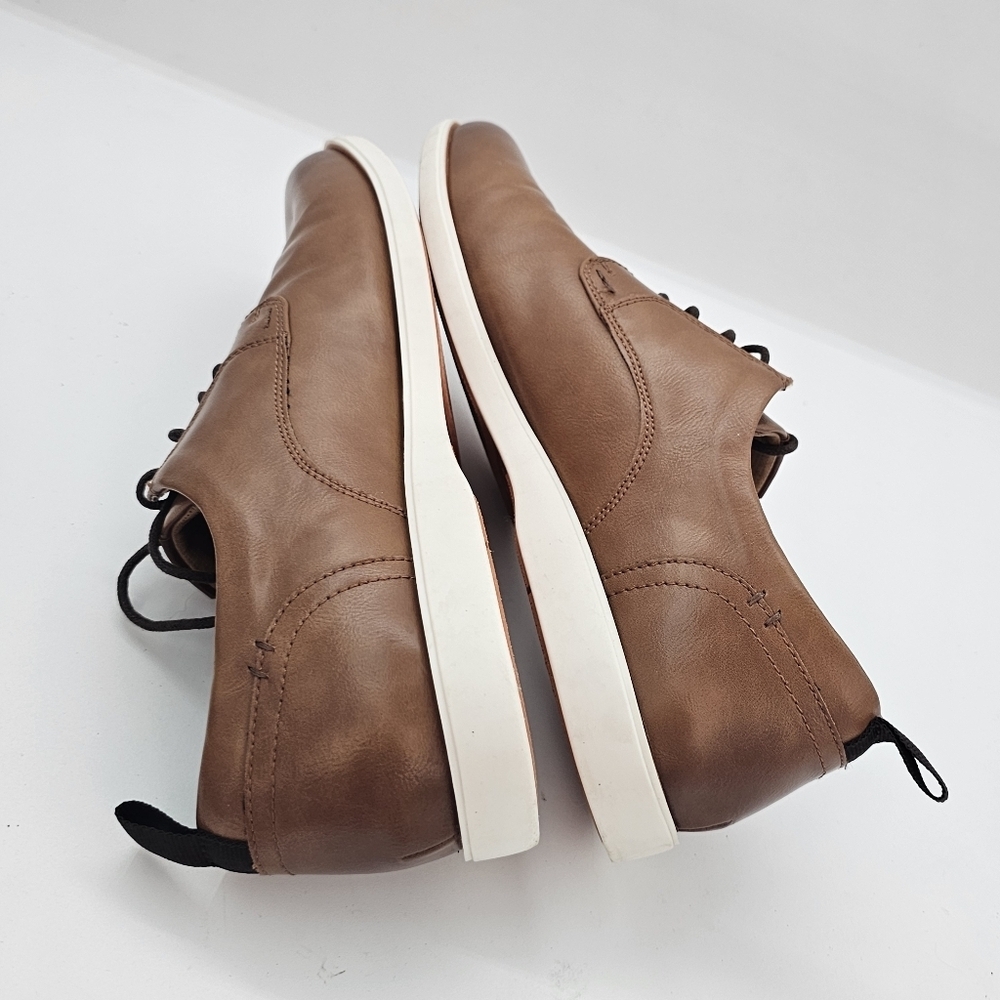 Steve Madden Brookes Oxford Dress Shoes Cognac Leather Lace Up Size 11.5 - Picture 7 of 10